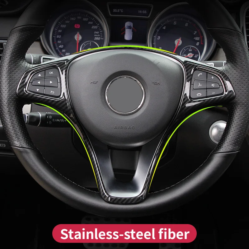 

For Mercedes Benz A B C E GLA GLC CLA GLE GLS Class Vito W176 W246 W205 W213 X156 C117 W639 Steering Wheel Stickers Car Styling