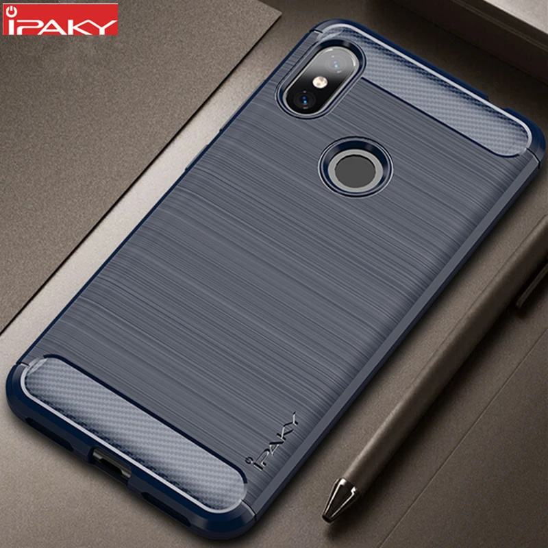 

for Xiaomi Redmi Note 6 Case iPaky for Redmi Note 6 Pro Case Silicone Carbon Fiber Brushed Armor Shockproof for Redmi Note 6