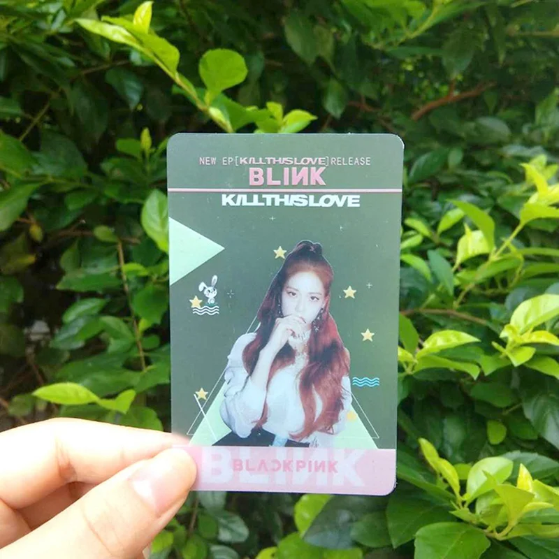 5 шт./компл. KPOP черно-розовые ПВХ прозрачные фото карты INS альбом Фотокарта Закладка модная карта украшения поставки веер подарки