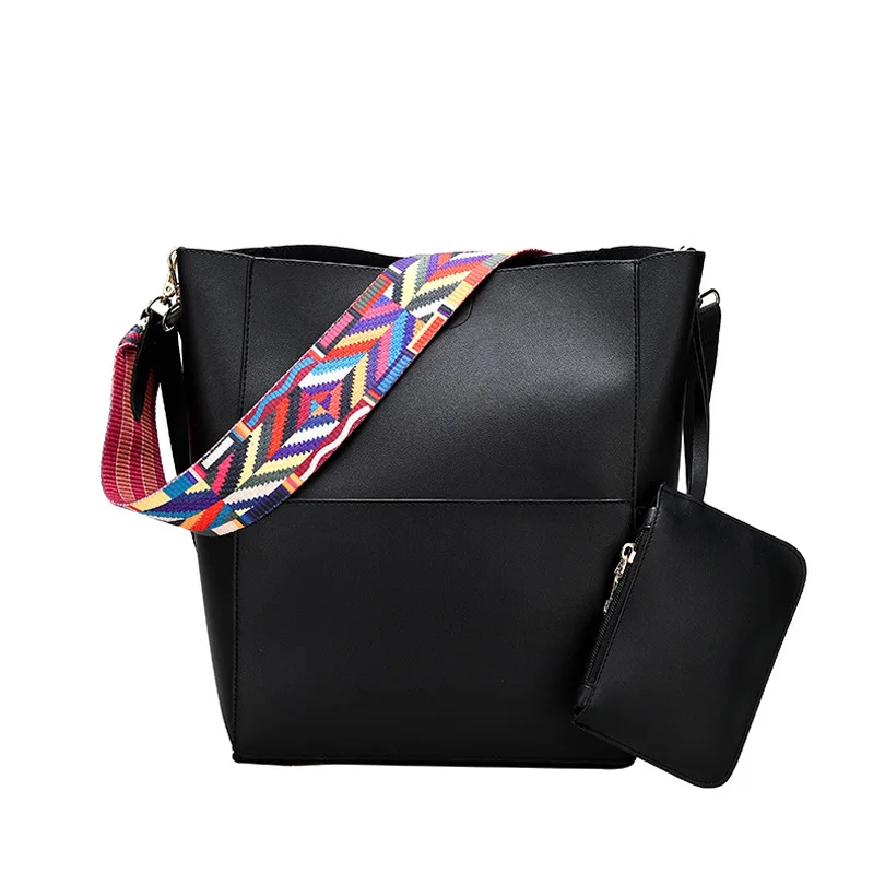 LIXUN роскошные сумки-ведро женские сумки дизайнерские брендовые известные сумки на плечо Женская винтажная сумка кожаные коричневые сумки через плечо Bolsa - Цвет: Black
