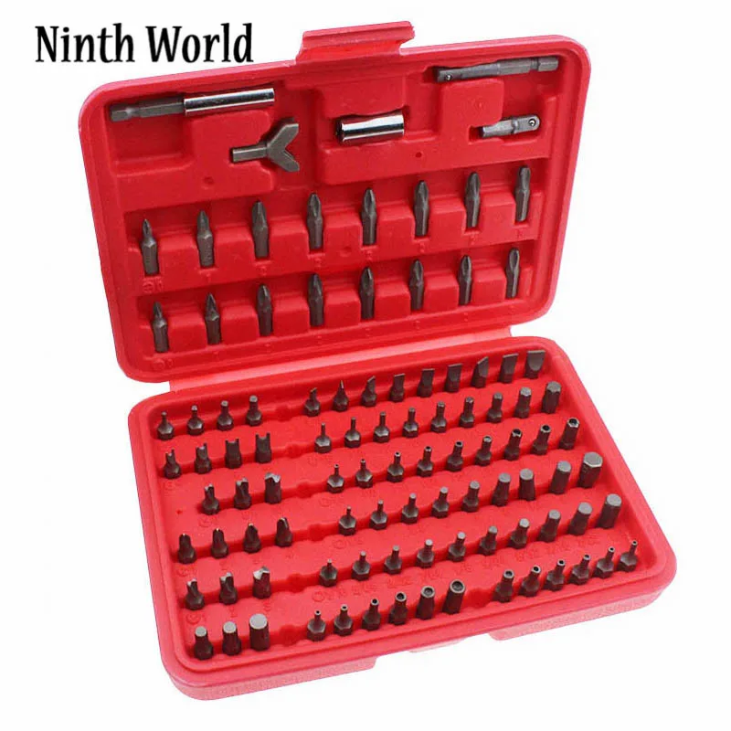 

Ninth World 100Pcs Usful Screwdriver Bit Set Tamperproof Security Bits Set Hand Tools Screw Driver Bits Drill With Box Durable