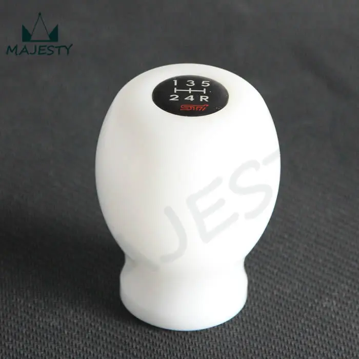 

5MT Shift Knob Legacy GDA GDB GC8 BLACK FOR JDM Su baru WRX Impreza STI 5MT Shift Knob Car gear knob white