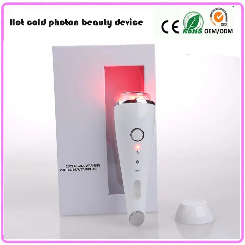 Magic Warming & Cooling Vibration Photon Rejuvenation Anti Acne Wrinkle Remove Skin Tightening Firming Facial Beauty Massager