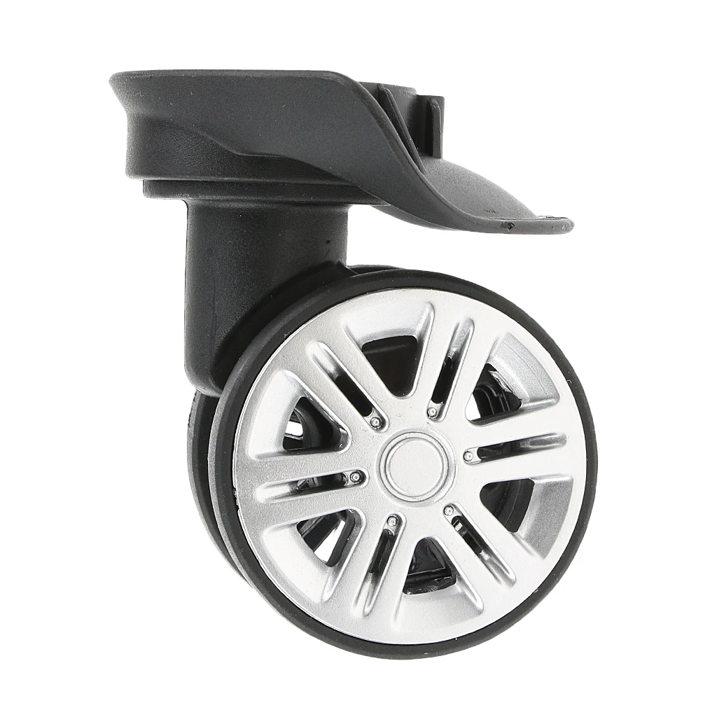 1 Pair A19 Swivel Mute Dual Roller Wheels DIY Suitcase Luggage Replacement Casters for Travelling Bag Travel Suitcase