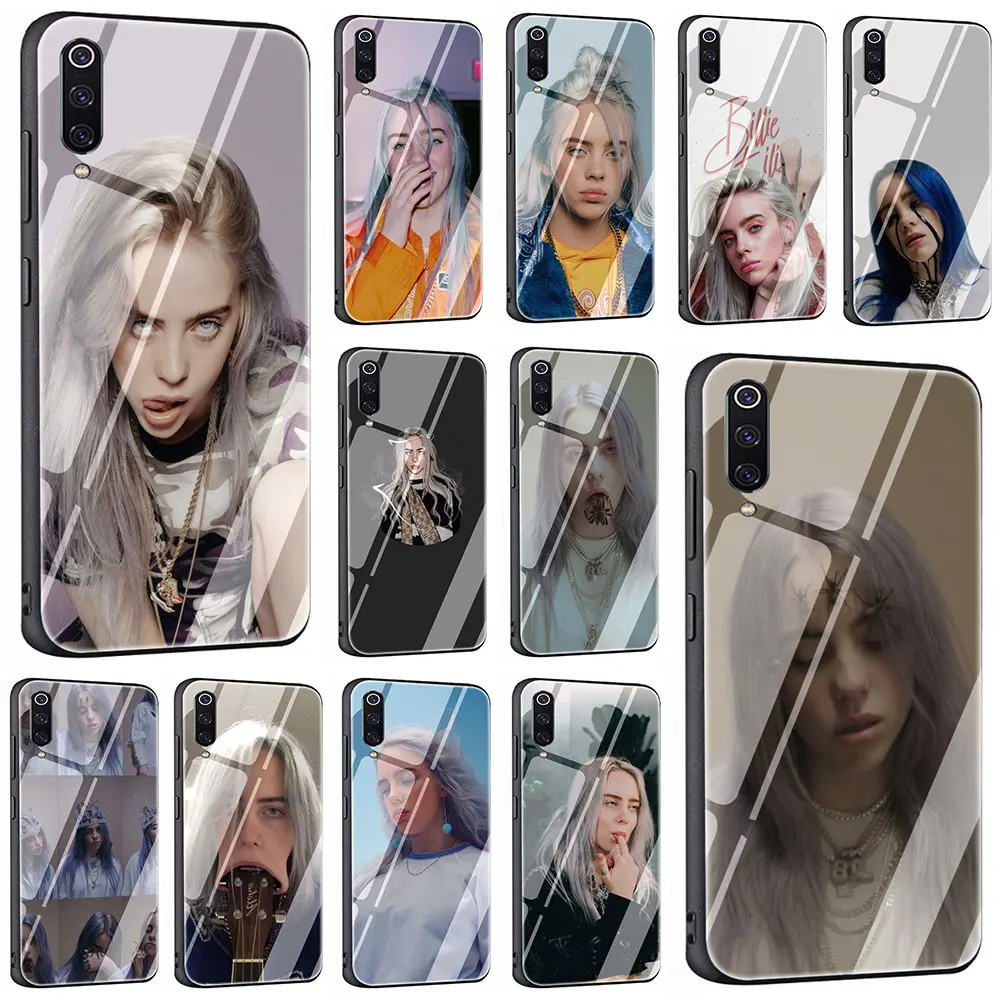 

Billie Eilish Tempered Glass Phone Cover Case For Xiaomi Mi 8 9 Redmi 4X 6A Note 5 6 7 Pro Pocophone F1