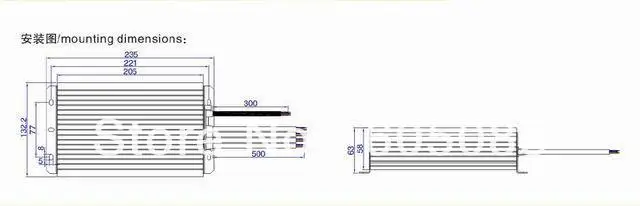 200 w DC12v драйвер для светодиодного освещения IP67 водонепроницаемый AC170-265V входное напряжение источник питания светодиода в Китае(стандарты CE, по ограничению на использование опасных материалов в производстве/SAA 10 шт./лот DHL