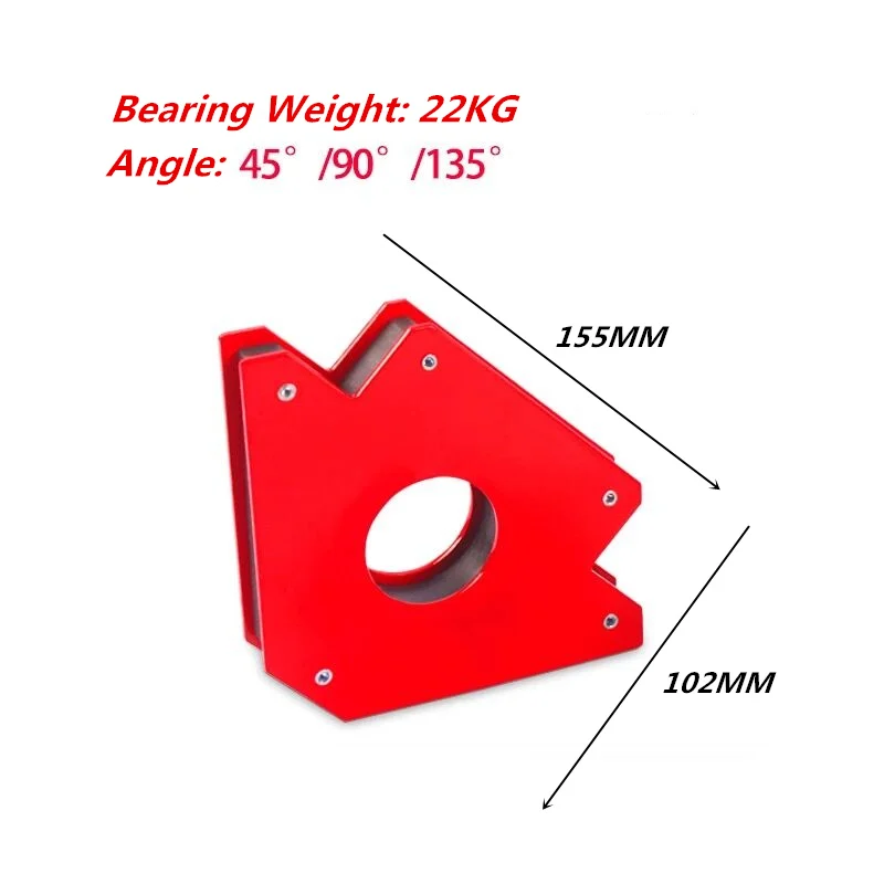 Многоугольный сварочный магнитный инструмент позиционер сварочный угол вспомогательный крепежный зажим сильный неодимовый магнит прямоугольный конический фиксированный - Цвет: C