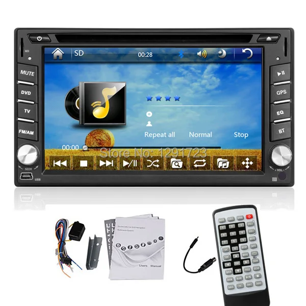 Excellent Double 2 Din 7 inch Head unit In Dash Car Stereo Video Player GPS Navigation with free GPS map+Analog TV+FM/AM Car Autoradio PC 2