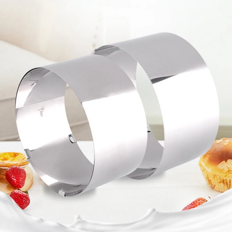 Stainless Steel Cake Layered Slicer Adjustable Retractable Circular
