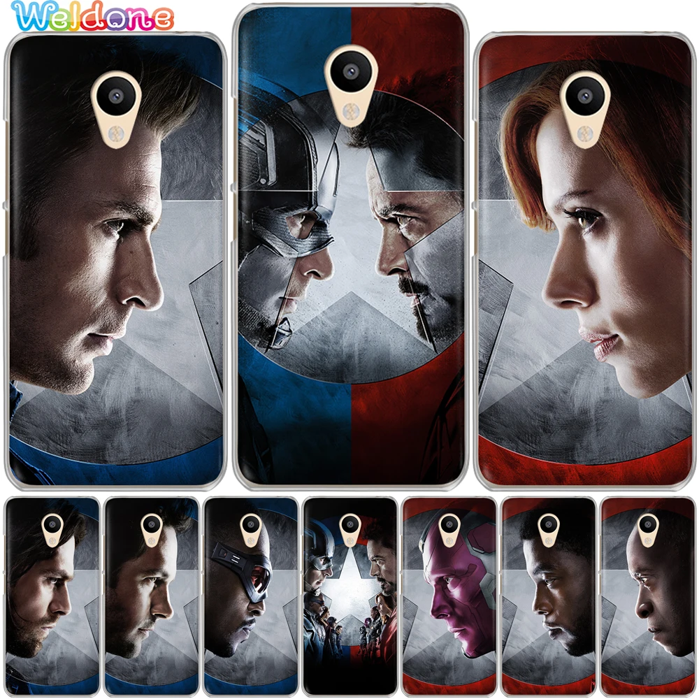 

Marvel Avengers Iron Man Captain America Case For Meizu M6S MX6 M6T M5S M3S M5C M3 M5 M6 Note Pro7 Plus U10 U20 case Cover Etui