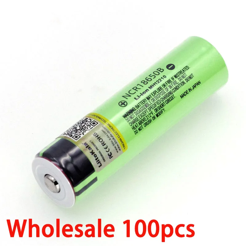 100 Цена Liitokala NCR18650B 3,7 v 3400 mAh 18650 литиевая аккумуляторная батарея с заостренными(без PCB) батареями