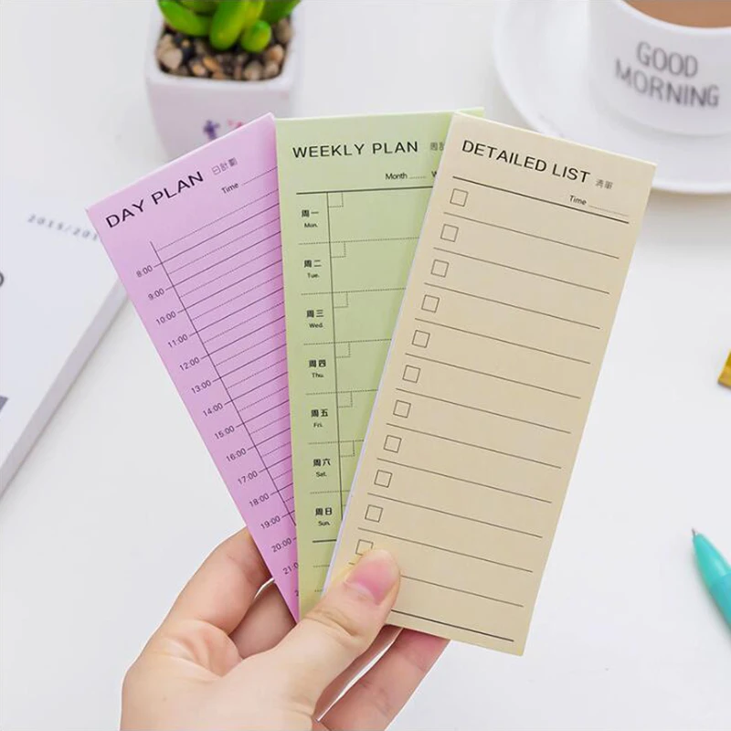 

Small Fresh Style Planner Memo Pad Sticky Notes Self-Adhesive Notes Office Stationery and School Supplies 1PCS/30Pages