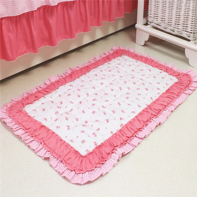 YG Korean floor mat garden princess twill cotton custom fresh flower