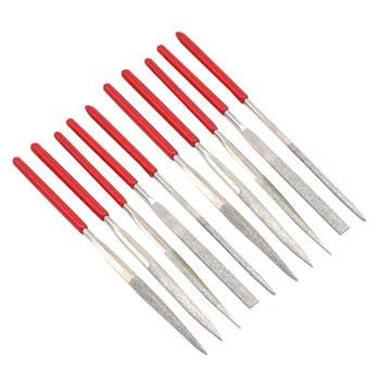 

10-Piece Coated Useful Diamond Needle File Set Gringding Repair Cutting Tools