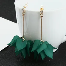 Геометрические серьги-капли нового дизайна для женщин, прозрачный цветок, стразы, длинная цепочка, кисточка, бусины, кулон, серьги, опт