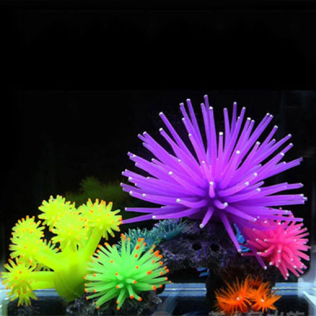 

Aquarium Decoration Artificial Silicone Sea Anemone Fake Coral Plant Underwater Aquatic Ornament Fish tank landscape