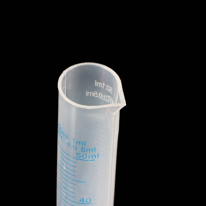 50 мл измерительный цилиндр лабораторный тест градуированная жидкость пробная трубка банка инструмент масштаб цилиндр учебное оборудование