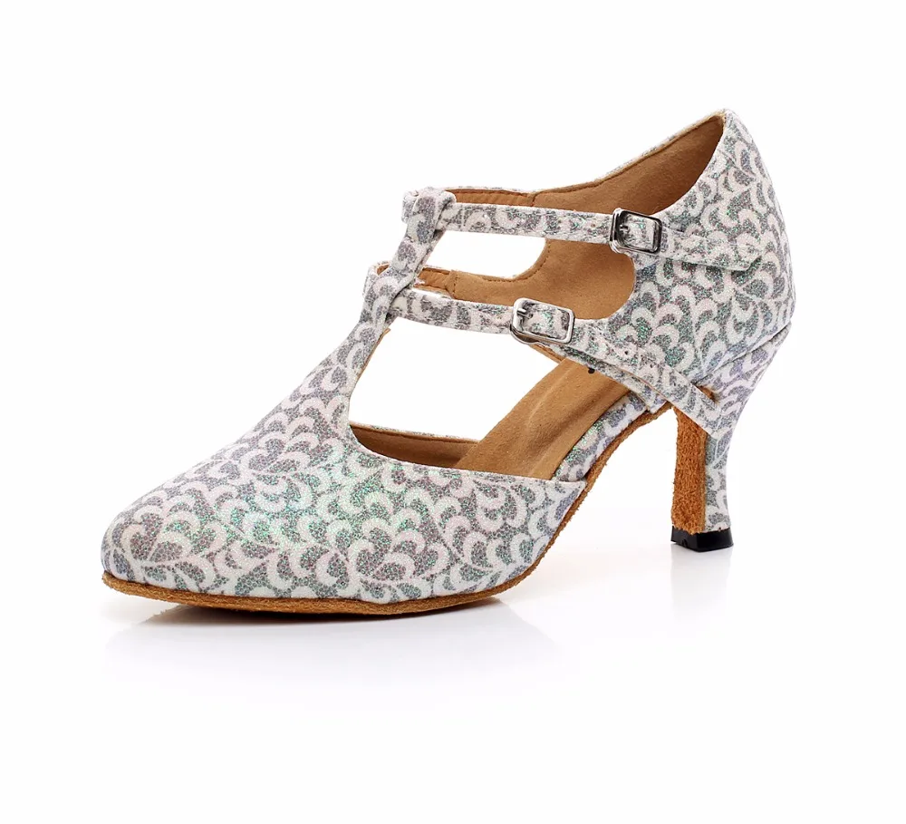 

Women Latin Dance Shoes in high-heeled 7.5cm Social Salsa Party Shoes Female Tango ChaCha Modern Dance shoes 853VA30