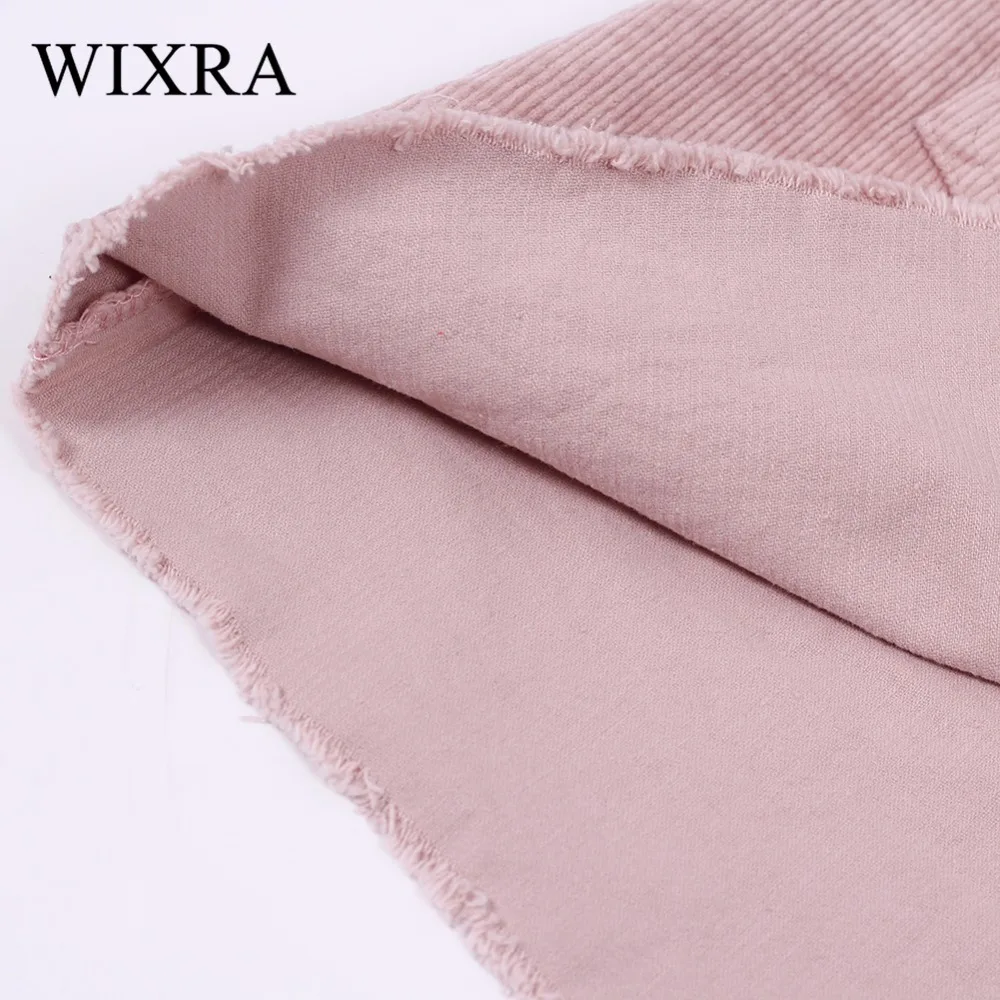 Женские вельветовые мини юбки Wixra винтажные карандаш черного и розового цвета на
