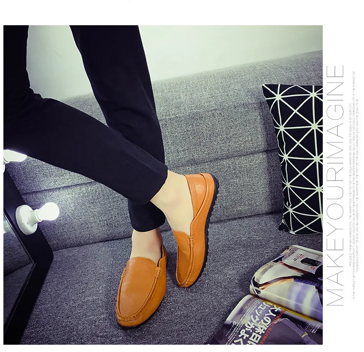 Size 36-44- Men's Shoes- Fashion Brand Men's Love Shoes- Spring Autumn- Soft Shoes Men's Leather -Walking Shoes- Leisure Driving Men's Flats (24)