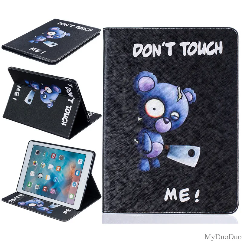 Cute Bear Case PU Leather For Ipad Pro 9.7 Case for Ipad Pro Mini Butterfly Flower Stand Tablet Cover 9.7 Inch Wallet Fip Cases (41)