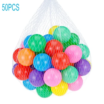 

50PCS 5.5cm Colorful Soft Elastic Plastic Ocean Ball Toy Baby Bath Toy Outdoor Toy Swimming Pool Decoration Filling Baby Room
