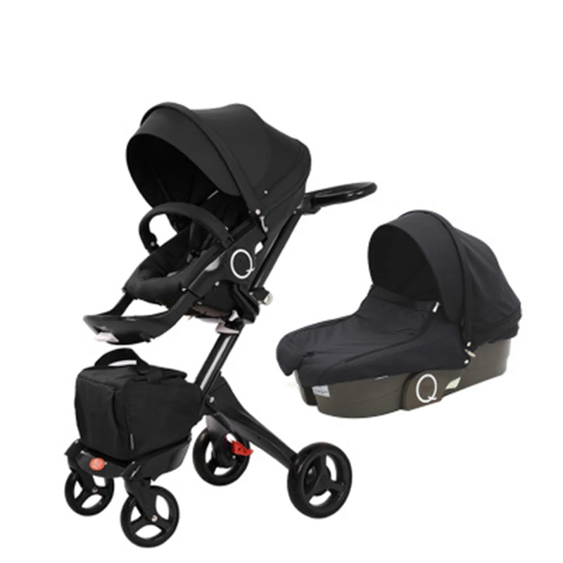 

Black baby stroller luxury beautiful baby pram for kids
