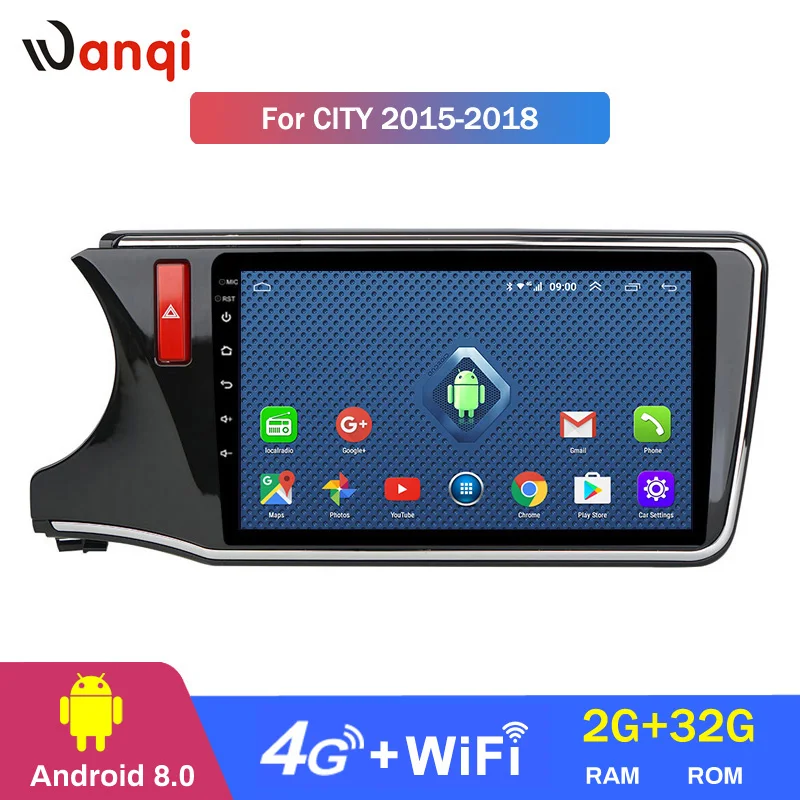 Sale 4G Lte All Netcom Android 10 inch Multi-Touch Car dvd Player For Honda City Greiz Gienia 2015-2018 gps navigation 2