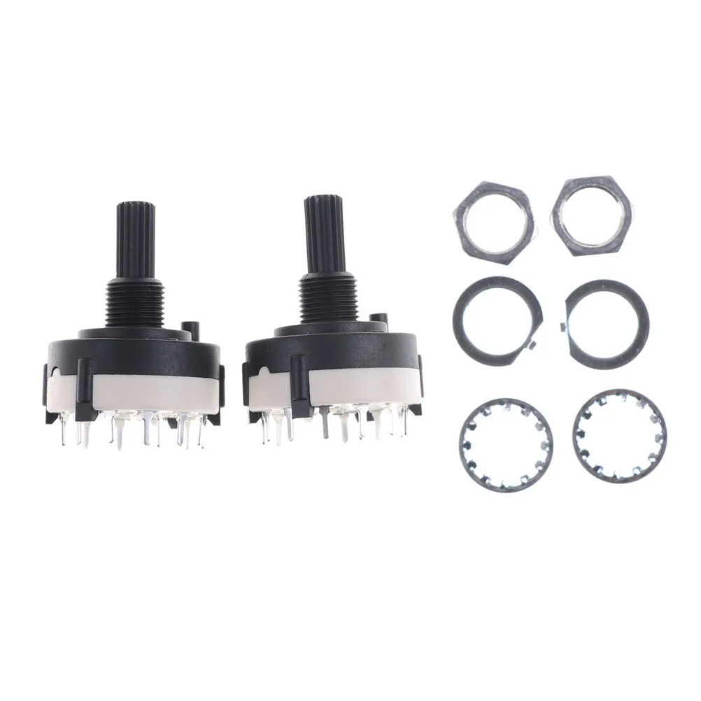 

High Quality 2pcs,1 Pole 12 Position 0.3A 250VAC Custom Wiring ROTARY SWITCH