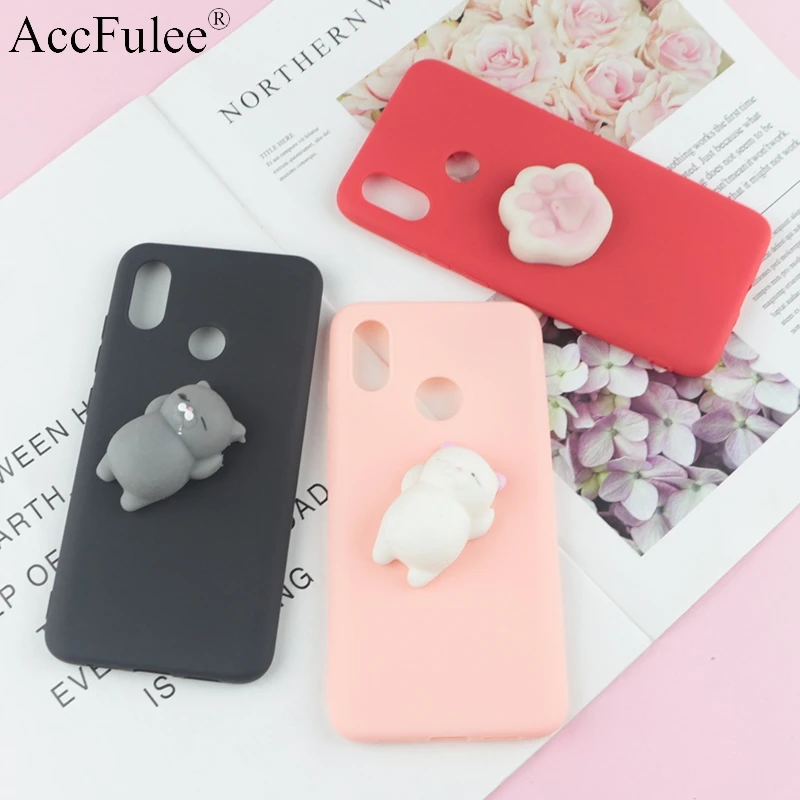 

Cute Toys Squishy Case For Xiaomi Redmi Note 6 Pro Funny Cat Cases For Xiaomi Hongmi Note6 Note 6 Pro Phone Bags Cover