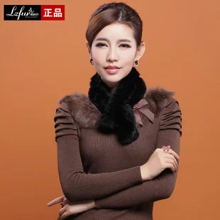 (TopFurMall) женские модные шарфы из натурального меха кролика Рекс 2 линии зимний