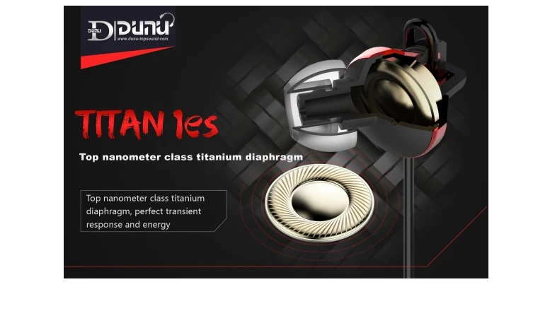 DUNU TITAN1es TITAN1-es TITAN 1es титановые мембранные динамические высококачественные HIFI наушники-вкладыши