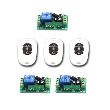 

24v Wireless Remote Control Switch System 1CH 10A Remote Relay ON/OFF with 3 X 3CH Transmitter 315Mhz/433Mhz
