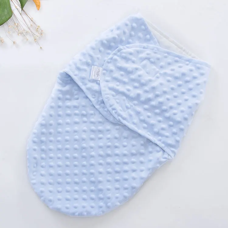 Летнее Мягкое хлопковое детское одеяло, пузырчатое одеяло, аксессуары для новорожденных, конверт для малышей, для приема пеленок, спальный комплект для младенца - Цвет: Синий