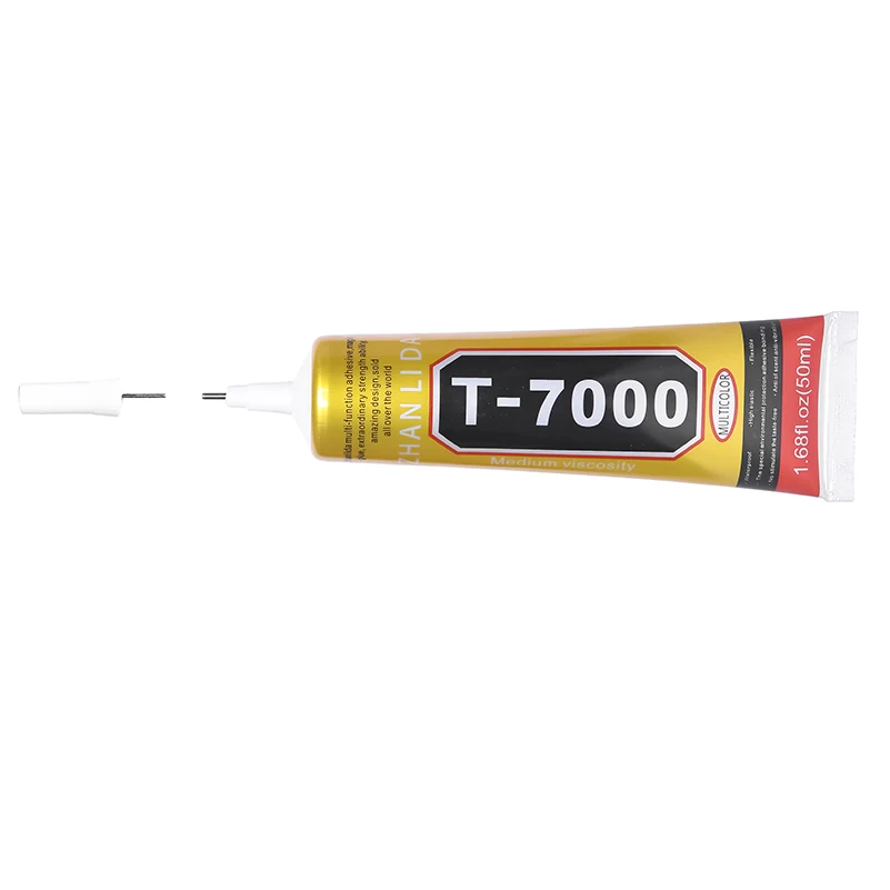 

Black 50ml T7000 Glue Liquid Touch Screen Mobile Adhesive T-7000 Super Strong Plastic Fabric Epoxy Wood Bond Sponge Foil Textile