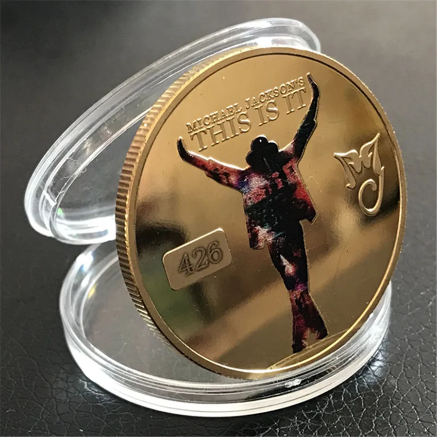 

Free Shipping 3pcs/lot,Michael Jackson Gold Coins Collectibles Birthday Gifts the King of Pop Gold Plated Commemorative Coin