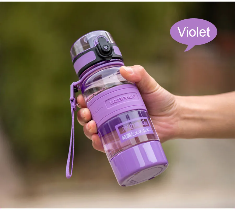 UZSPACE 350 ml Water Bottle Portable Leakproof Eco-friendly Sports Hiking Tea My Drink Bottle Large Capacity Kettle With filter12