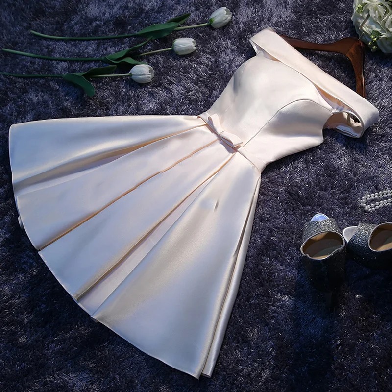 

High Quality Charming Strapless Off Shoulder Simple Cheap Cocktail Dresses with Appliques Short Women Formal Dress