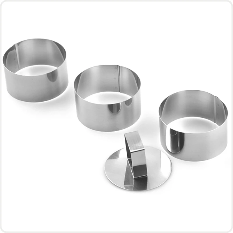 

Confectionery Packing Tools Stand Cake Moulds Metal Bakeware Round Stainless Steel Stencils Cake Ring(7.5cm)