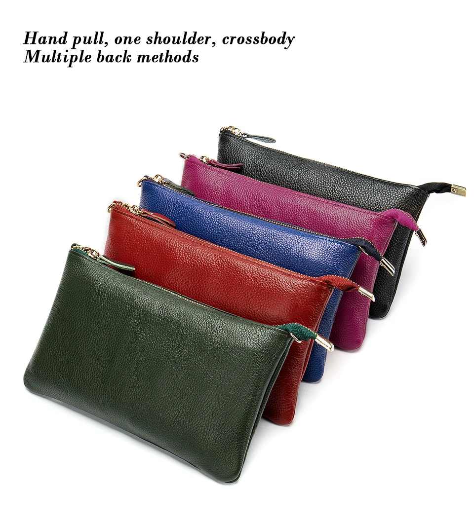 Wallet Female Card Holder Coin Purse Women Genuine Leather Long Wallet for Credit Cards Bag Purses for Women Shoulder Bags 2