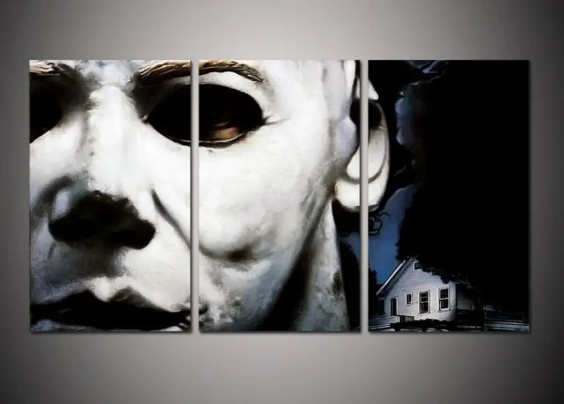 Print Framed Michael Myers Halloween picture post modern home decor