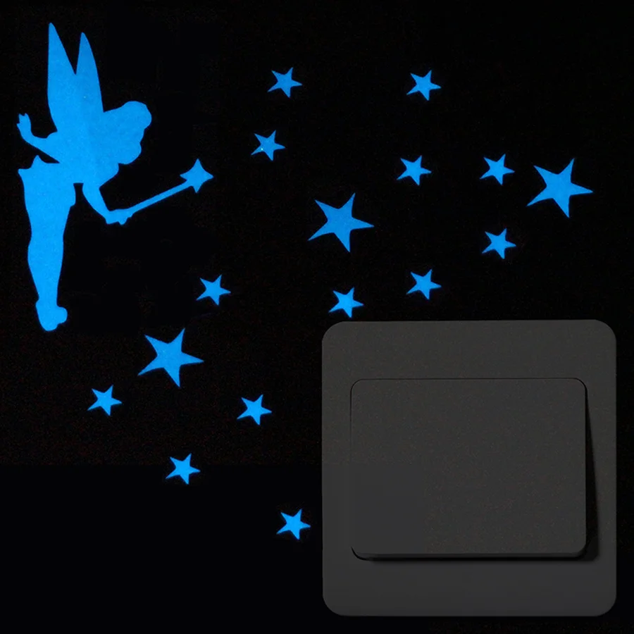 DIY Glow in the Dark Blue Luminous Paper Stickers Removable Cute Cartoon Wall Switch Sticker forChildren Home StylingAccessories DIY Glow in the Dark Blue Luminous Paper Stickers Removable Cute Cartoon Wall Switch Sticker forChildren Home StylingAccessories