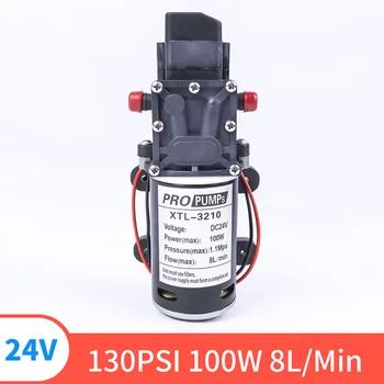 

DC 24V 130PIS 100W 8L / Min High Quality Small Safety High Pressure Miniature Diaphragm Self-priming Pump Fr Liquid Filling