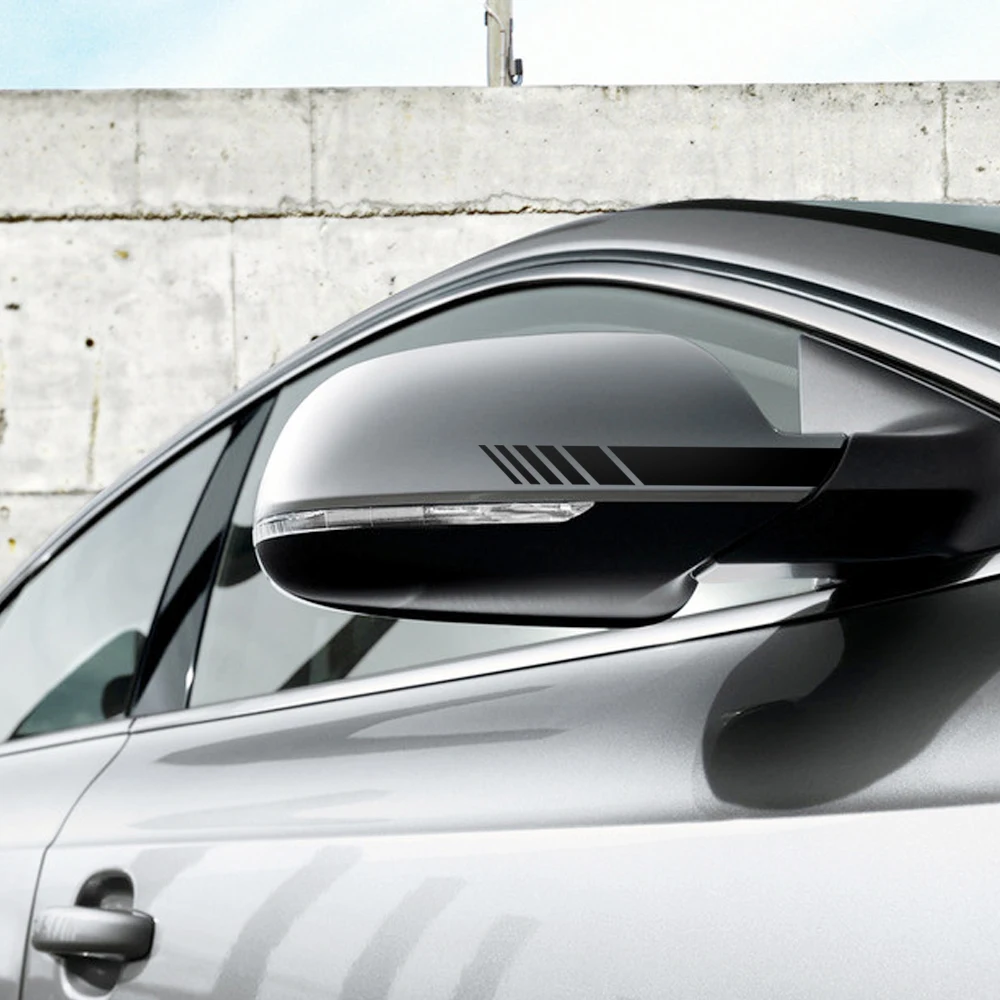 

Car Sticker Rearview Mirror Side Decal Stripe For Volvo XC60 XC90 Toyota Renault Opel astra Nissan qashqai Peugeot 307 308