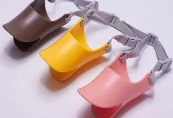 

3 SIZES ADJUSTABLE DOG SILIENCE MASK BITE SHIELD ANTI-LICK MASK COMFORTABLE SOFT DUCK MOUSE SHAPE ANTI-BITE TOOL