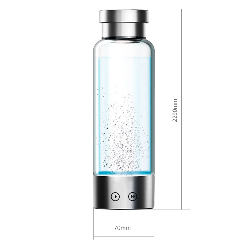

480ml Hydrogen-Rich Water Generator Cup Water Ionizer Maker Electrolysis Antioxidants Alkaline Japanese Titanium Hydrogen Bottle