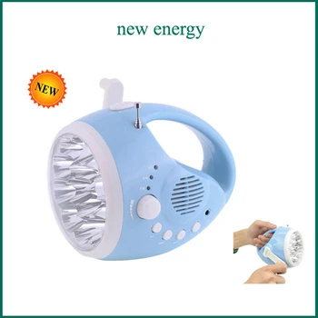 

[Seven Neon]Crank Dynamo Multifunctional Player/power charging/alarm for emergence/AM FM radio/speaker/bright light tourch