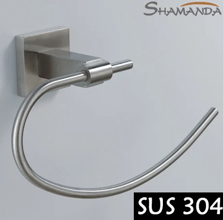 

Free Shipping Solid 304 Stainless Steel (sus 304)nickel Brushed Bathroom Accessories Products Towel Ring,towel Holder-55005