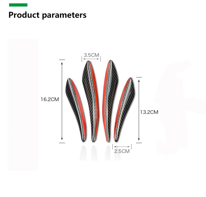 Airspeed for BMW E46 E39 E60 E90 F30 E36 F10 X5 F80 Carbon Fiber Front Bumper Blade Air Spoiler Mouldings Decoration Side Fender (9)