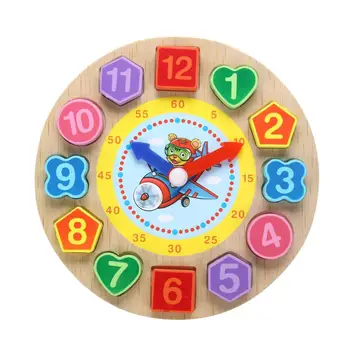 

Cartoon Wooden Alarm Clock Toys Beads Puzzle Wood 12 Numbers Animal Cartoon Early Educational Toy Gifts Baby Toys for Children